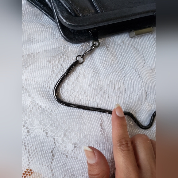 Zac Posen Metallic Gray Textured Crossbody Bag/Clutch. - Picture 14 of 14